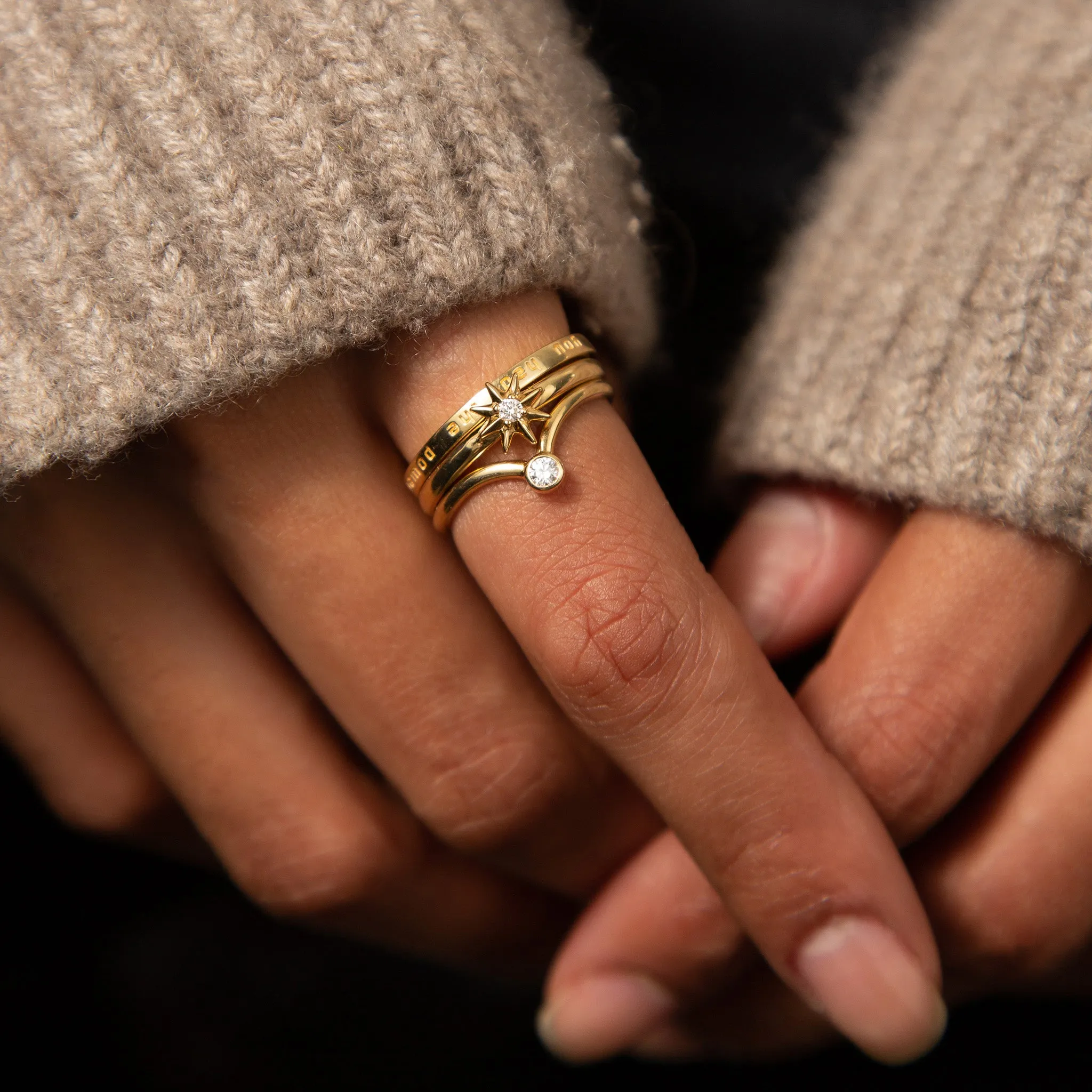 "One of a Kind" Poesy Stackable Diamond Ring