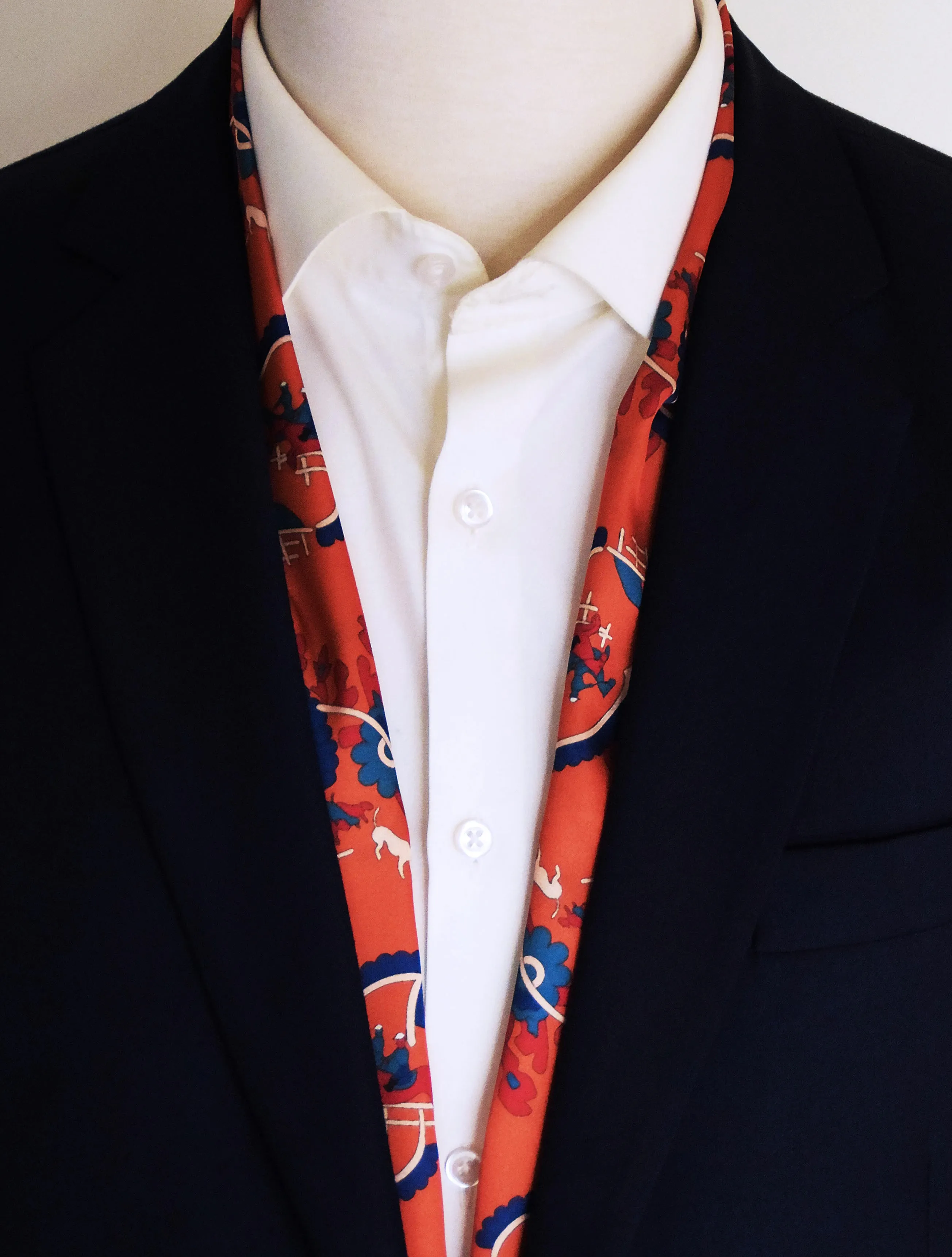 Rust Paisley and Floral - Silk Men Scarves