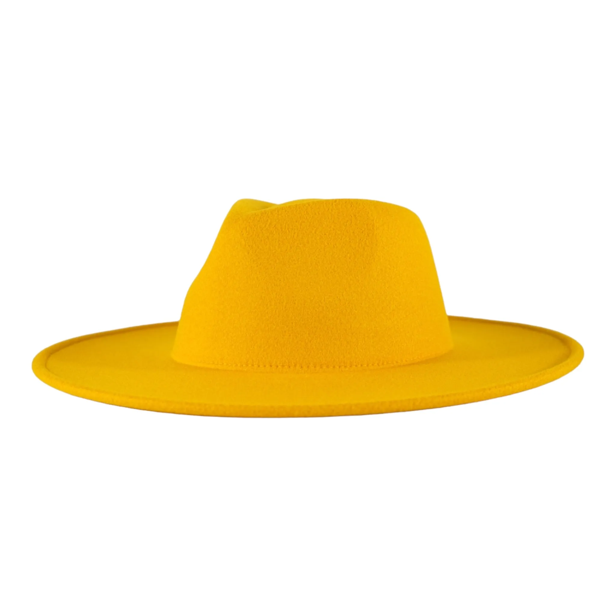 Savannah Wide Brim Fedora - Yellow