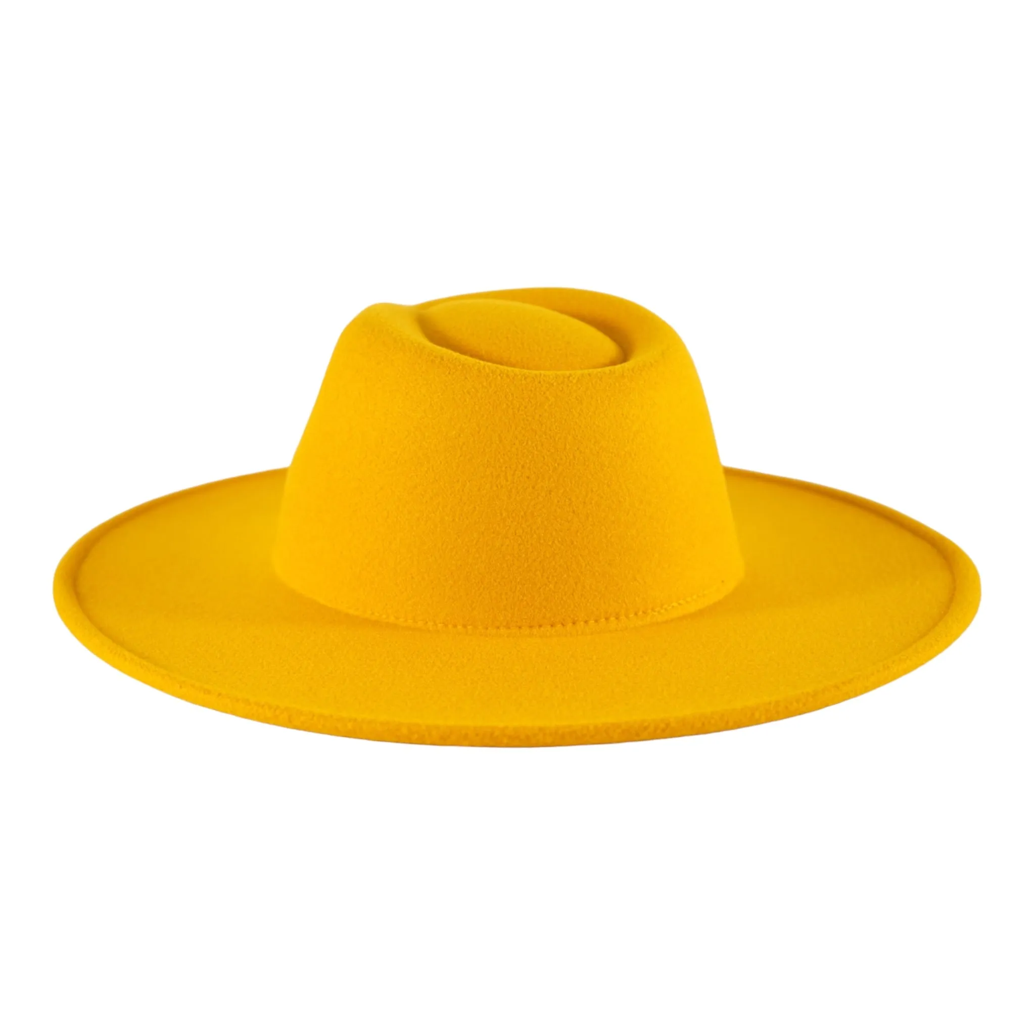 Savannah Wide Brim Fedora - Yellow