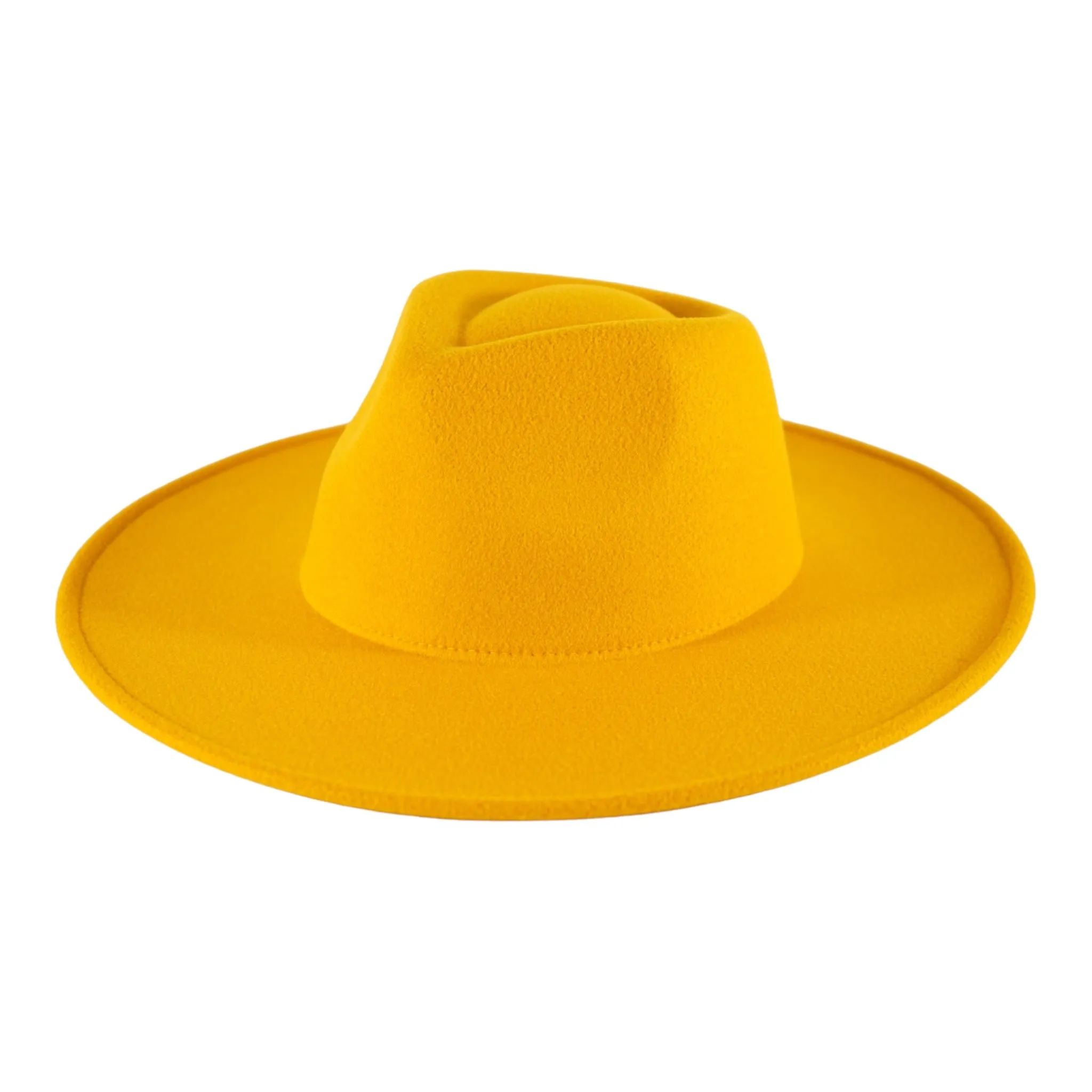 Savannah Wide Brim Fedora - Yellow