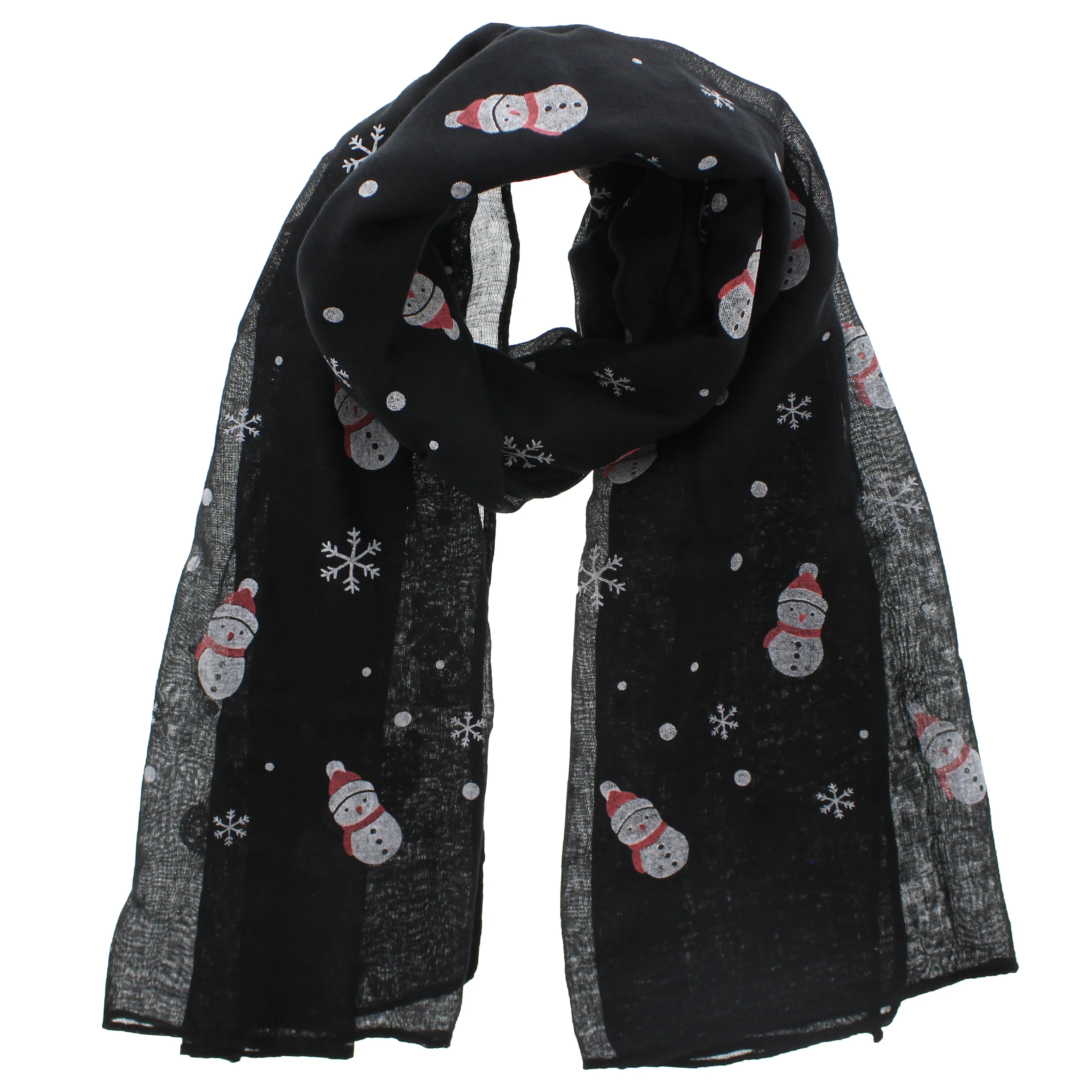 Scarf with Snowflakes & Snowmen