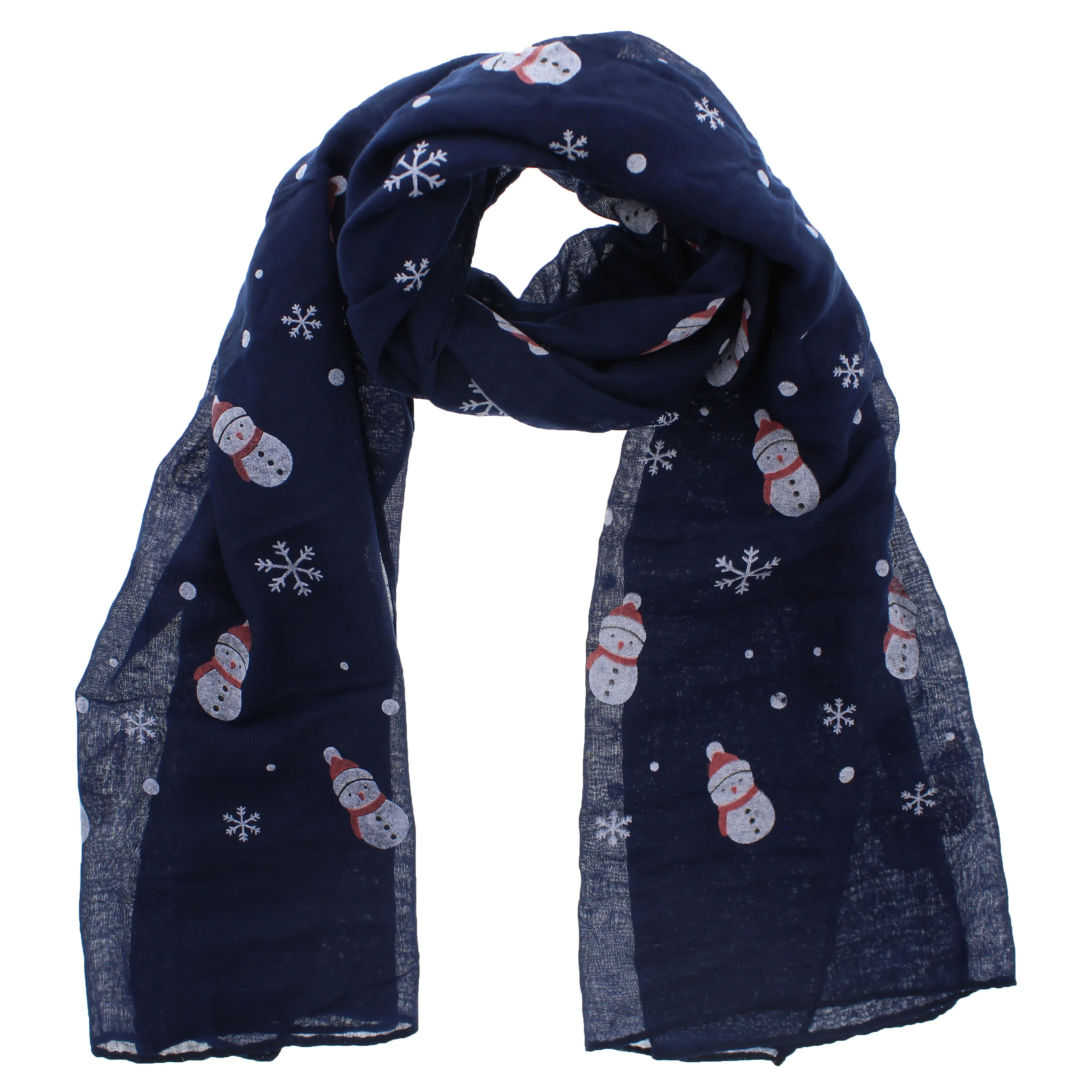 Scarf with Snowflakes & Snowmen