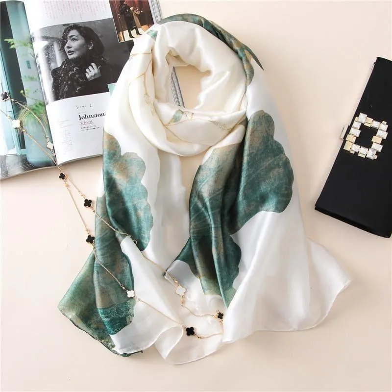 Silk Floral Vintage Bandanas Scarf