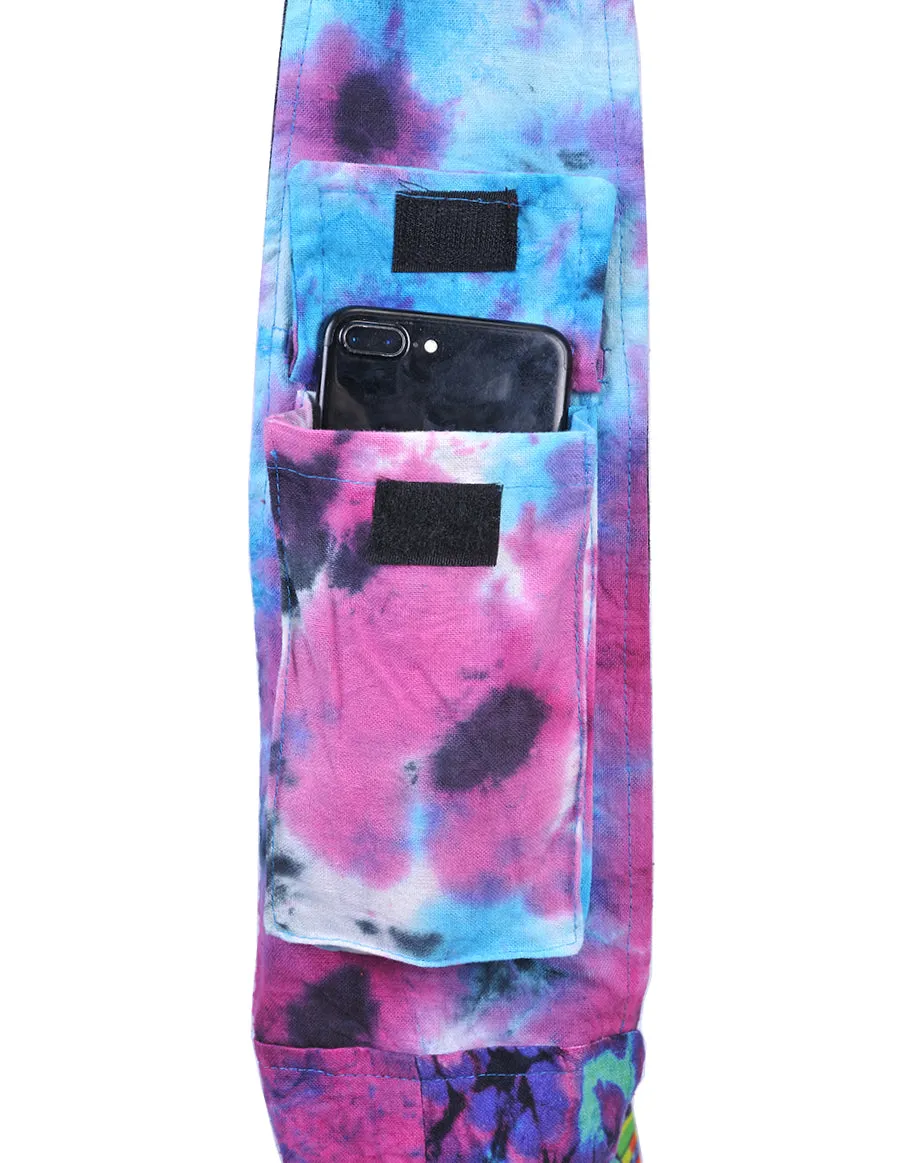 Skull Print Tie Dye Cotton Hobo Bag