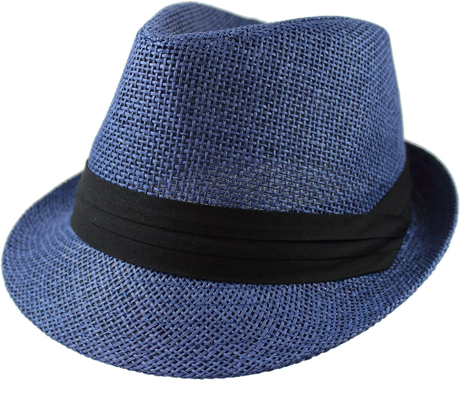 Summer Fedora Panama Straw Hats with Black Band