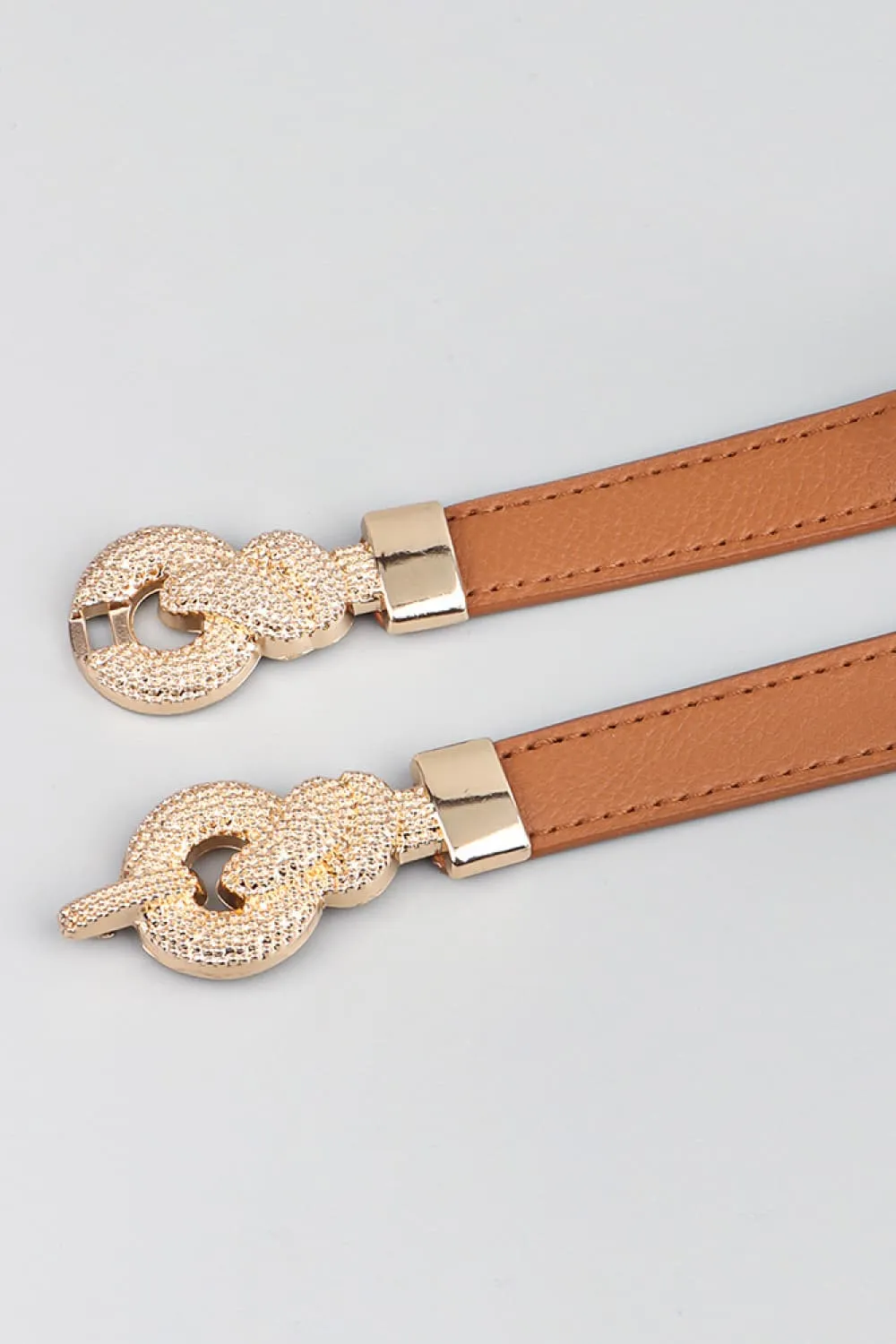 Zinc Alloy Buckle PU Leather Belt